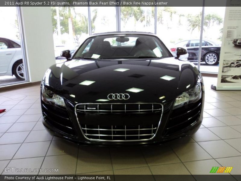 Phantom Black Pearl Effect / Black Fine Nappa Leather 2011 Audi R8 Spyder 5.2 FSI quattro