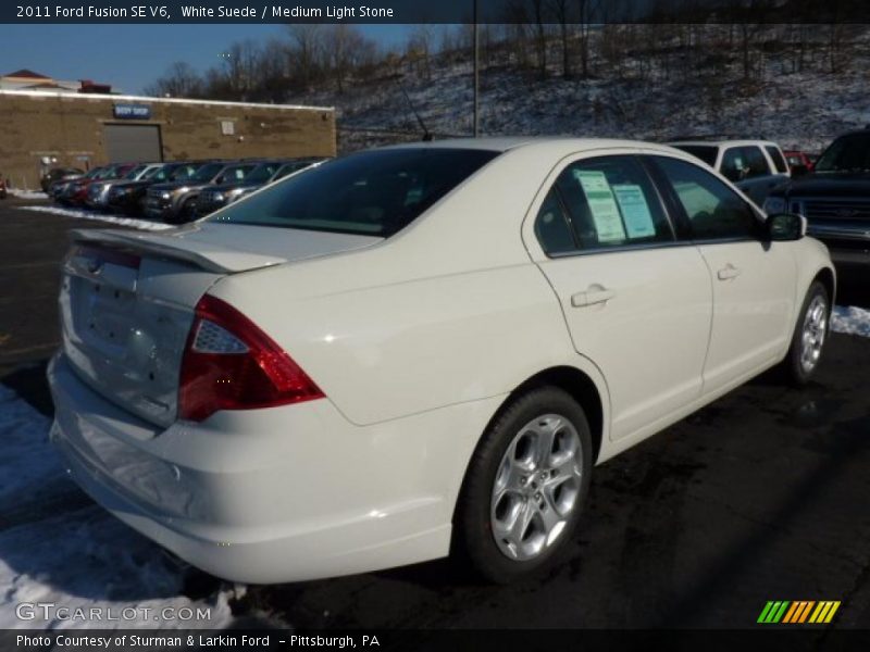 White Suede / Medium Light Stone 2011 Ford Fusion SE V6