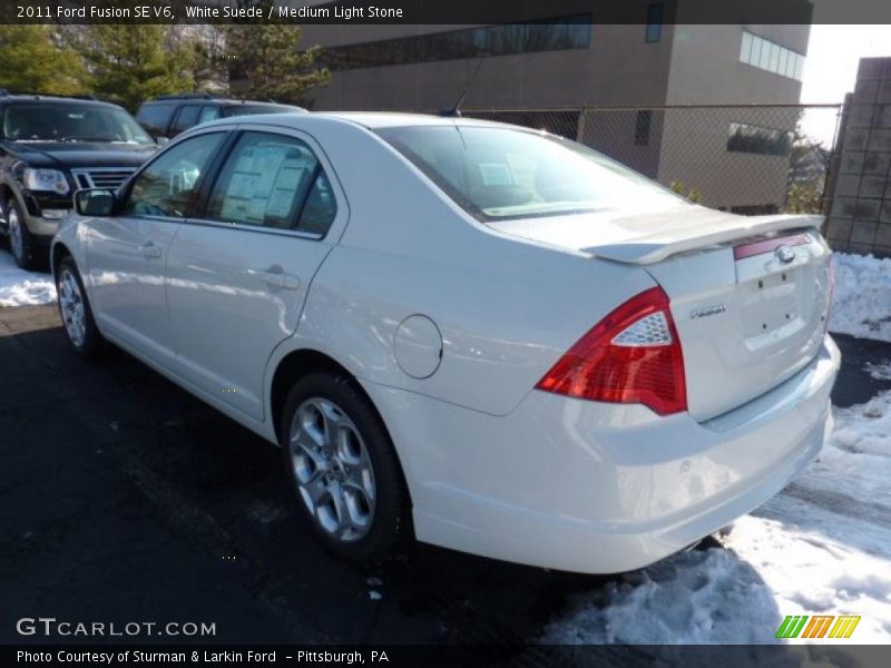 White Suede / Medium Light Stone 2011 Ford Fusion SE V6