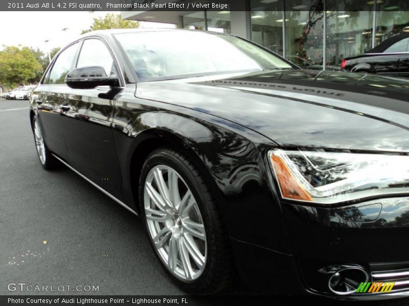 Phantom Black Pearl Effect / Velvet Beige 2011 Audi A8 L 4.2 FSI quattro