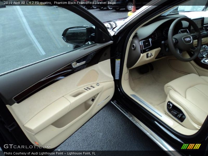 Phantom Black Pearl Effect / Velvet Beige 2011 Audi A8 L 4.2 FSI quattro