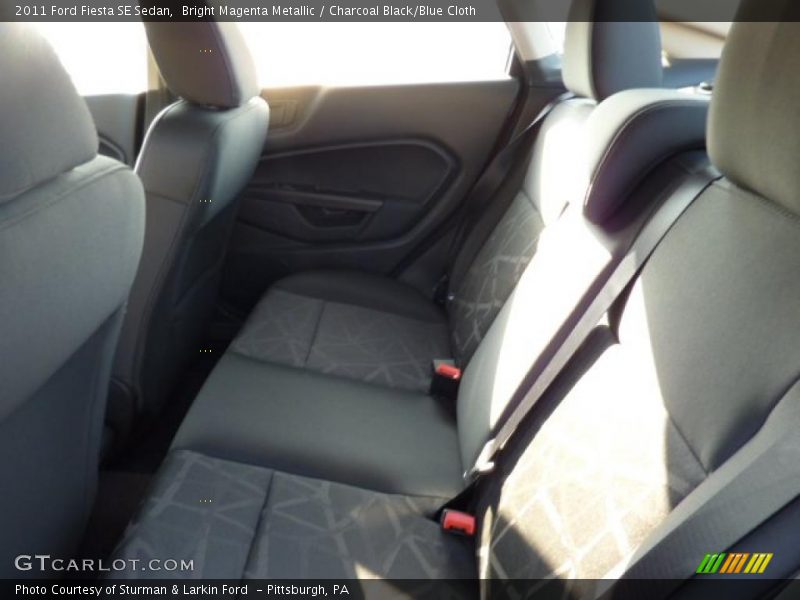 Bright Magenta Metallic / Charcoal Black/Blue Cloth 2011 Ford Fiesta SE Sedan