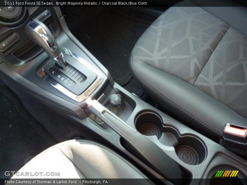 Bright Magenta Metallic / Charcoal Black/Blue Cloth 2011 Ford Fiesta SE Sedan