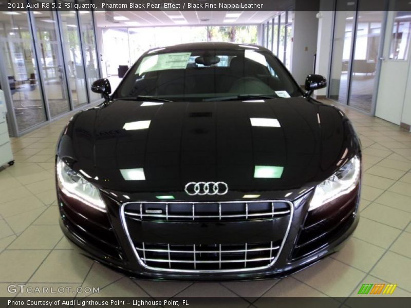 Phantom Black Pearl Effect / Black Fine Nappa Leather 2011 Audi R8 5.2 FSI quattro