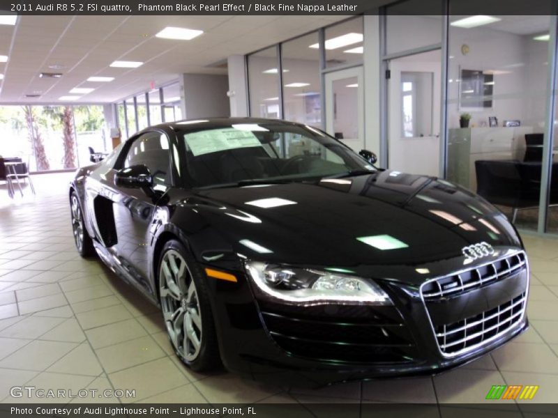 Phantom Black Pearl Effect / Black Fine Nappa Leather 2011 Audi R8 5.2 FSI quattro