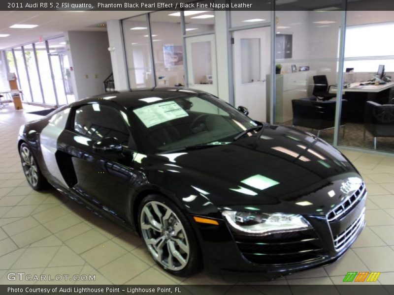 Phantom Black Pearl Effect / Black Fine Nappa Leather 2011 Audi R8 5.2 FSI quattro
