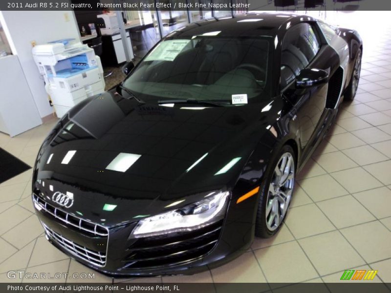 Phantom Black Pearl Effect / Black Fine Nappa Leather 2011 Audi R8 5.2 FSI quattro