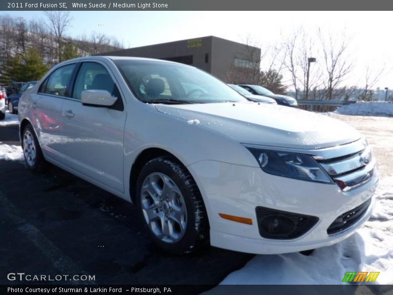 White Suede / Medium Light Stone 2011 Ford Fusion SE