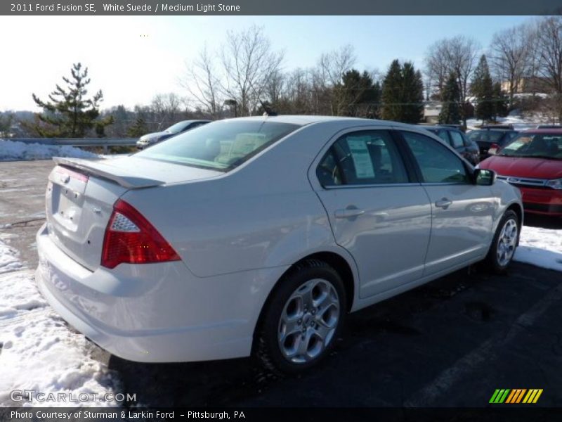White Suede / Medium Light Stone 2011 Ford Fusion SE