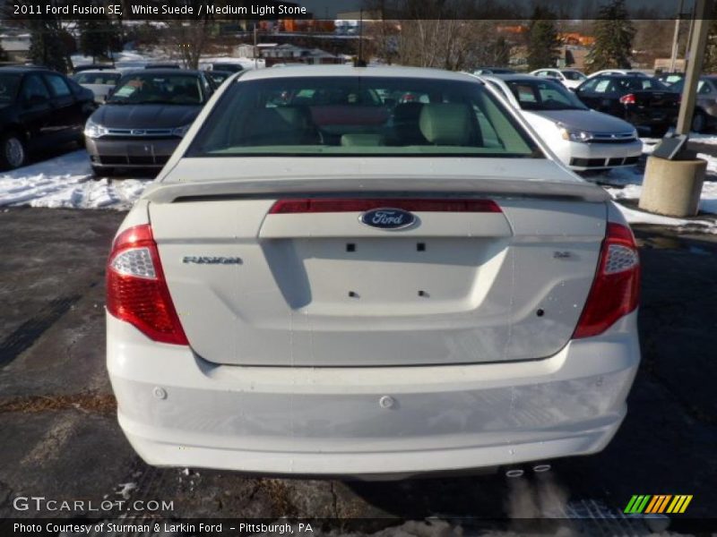 White Suede / Medium Light Stone 2011 Ford Fusion SE