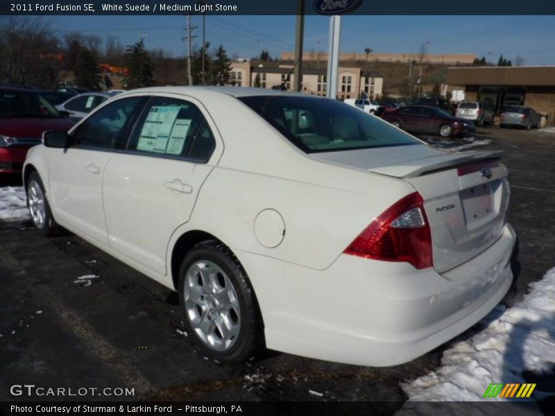 White Suede / Medium Light Stone 2011 Ford Fusion SE