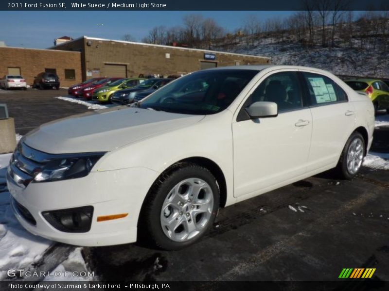 White Suede / Medium Light Stone 2011 Ford Fusion SE