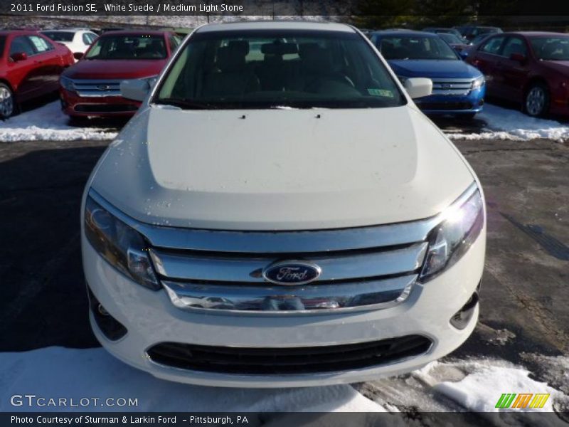 White Suede / Medium Light Stone 2011 Ford Fusion SE