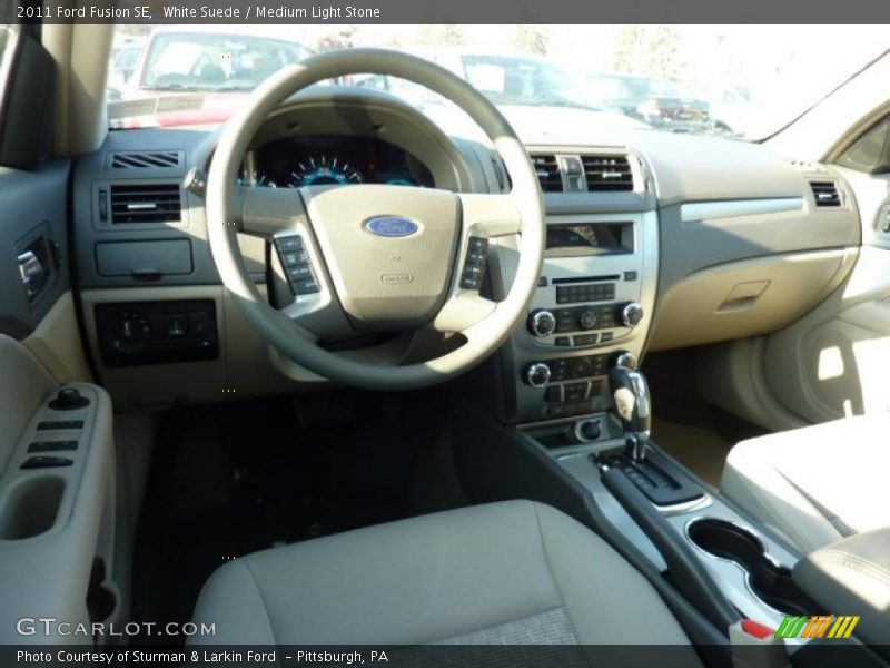White Suede / Medium Light Stone 2011 Ford Fusion SE
