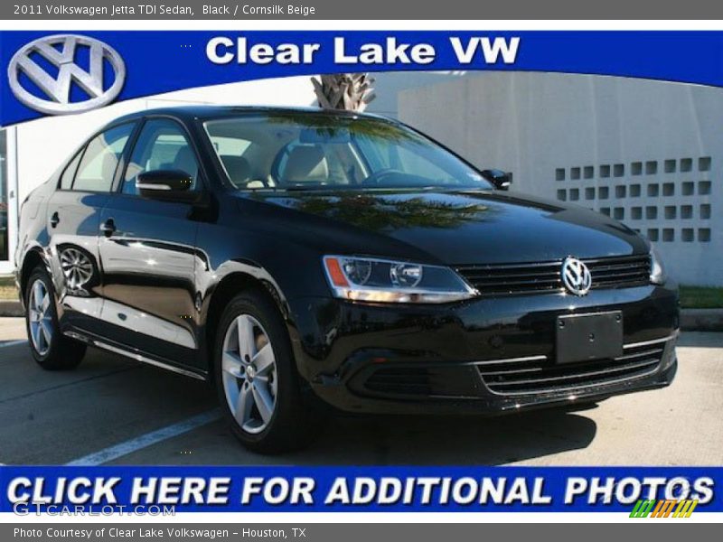 Black / Cornsilk Beige 2011 Volkswagen Jetta TDI Sedan