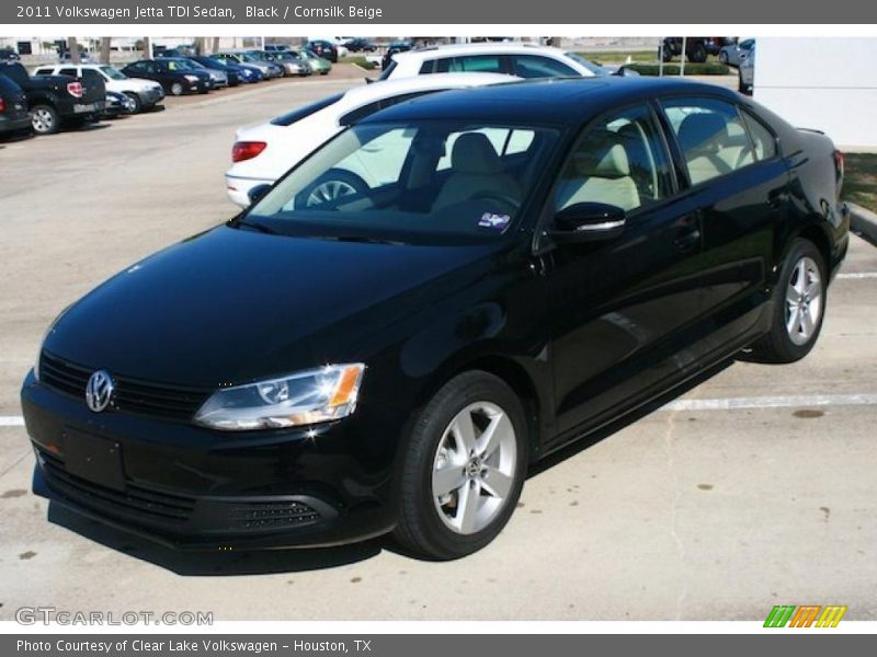 Black / Cornsilk Beige 2011 Volkswagen Jetta TDI Sedan