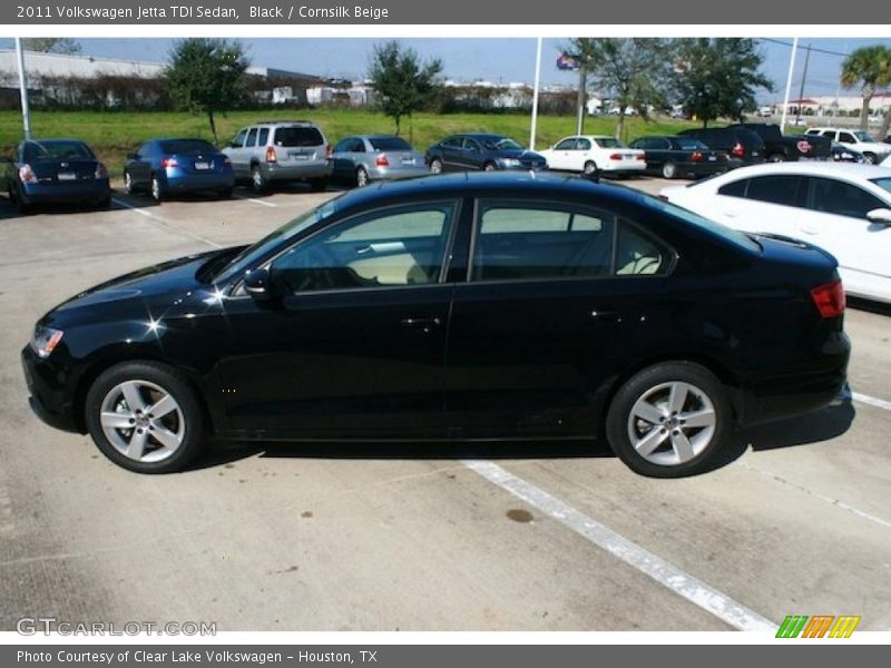 Black / Cornsilk Beige 2011 Volkswagen Jetta TDI Sedan