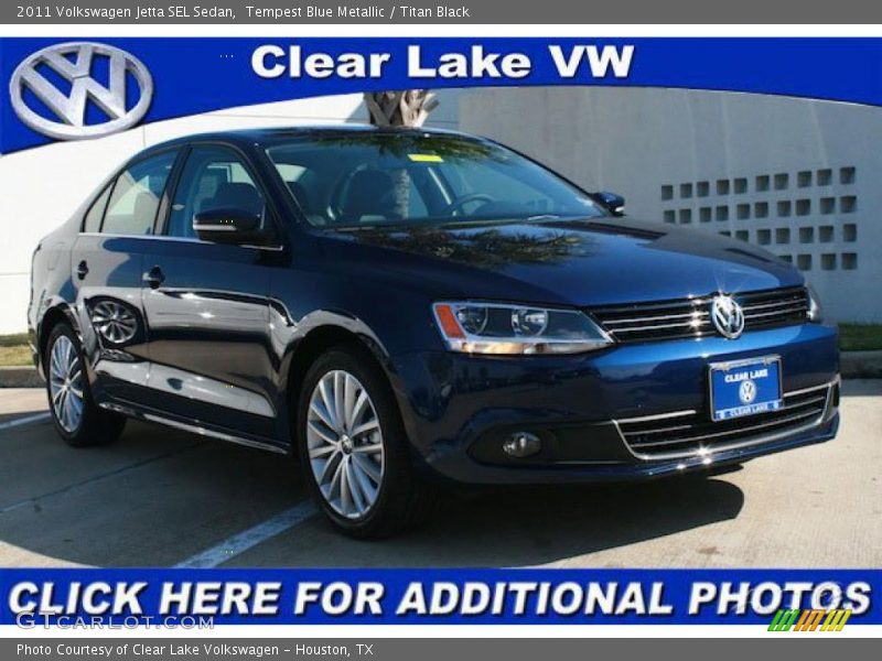 Tempest Blue Metallic / Titan Black 2011 Volkswagen Jetta SEL Sedan