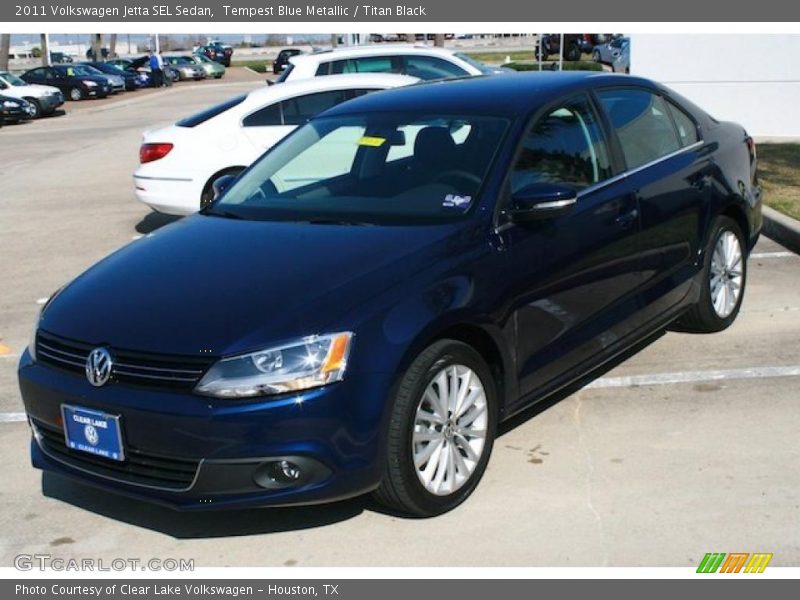 Tempest Blue Metallic / Titan Black 2011 Volkswagen Jetta SEL Sedan