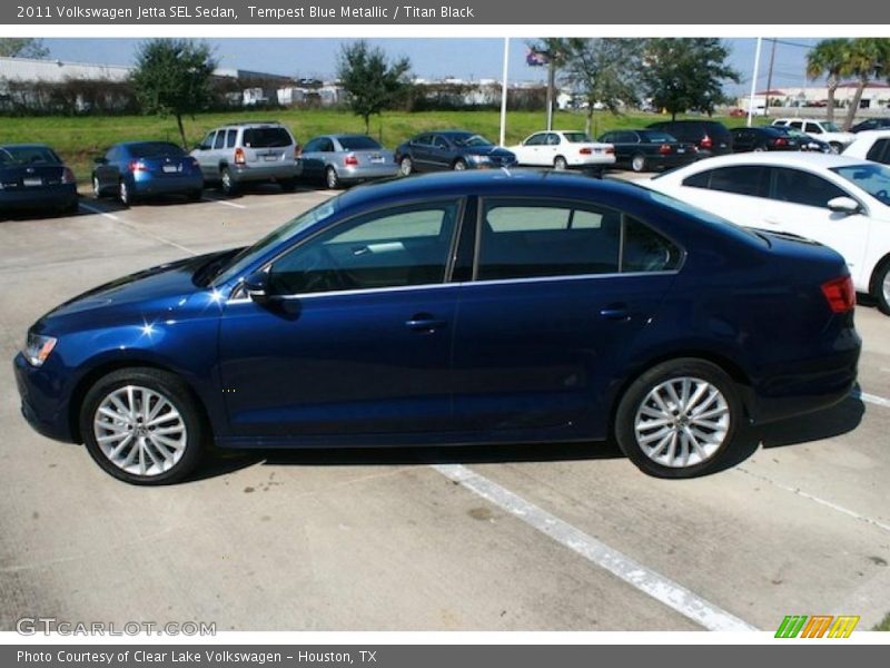 Tempest Blue Metallic / Titan Black 2011 Volkswagen Jetta SEL Sedan