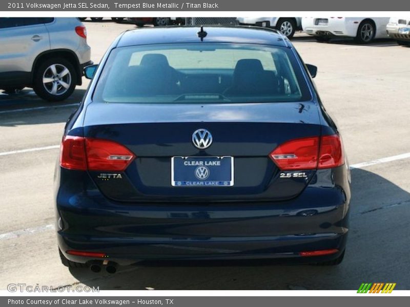 Tempest Blue Metallic / Titan Black 2011 Volkswagen Jetta SEL Sedan