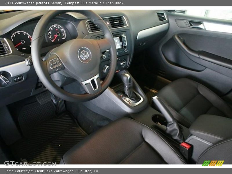Tempest Blue Metallic / Titan Black 2011 Volkswagen Jetta SEL Sedan