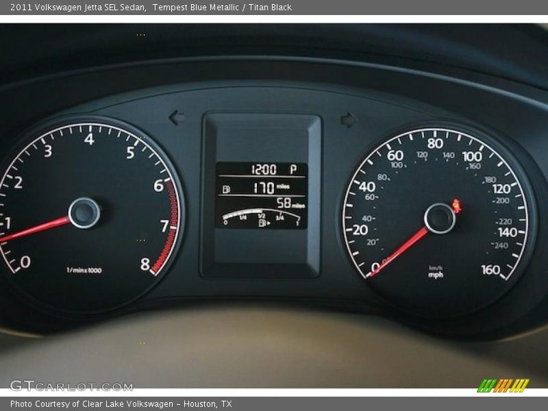 Tempest Blue Metallic / Titan Black 2011 Volkswagen Jetta SEL Sedan