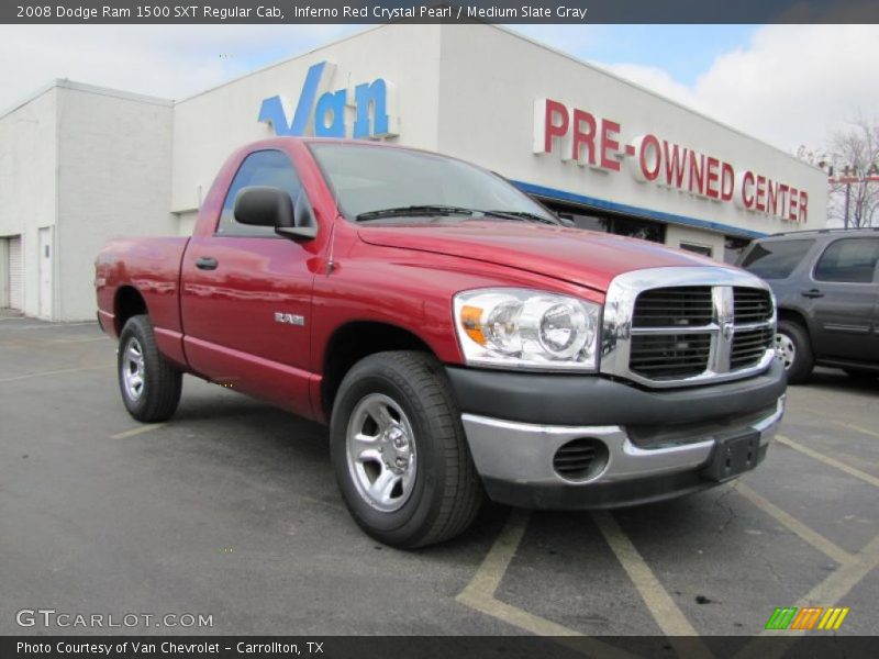 Inferno Red Crystal Pearl / Medium Slate Gray 2008 Dodge Ram 1500 SXT Regular Cab