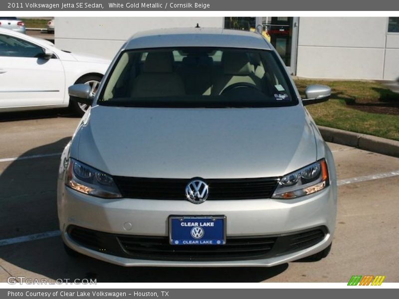 White Gold Metallic / Cornsilk Beige 2011 Volkswagen Jetta SE Sedan