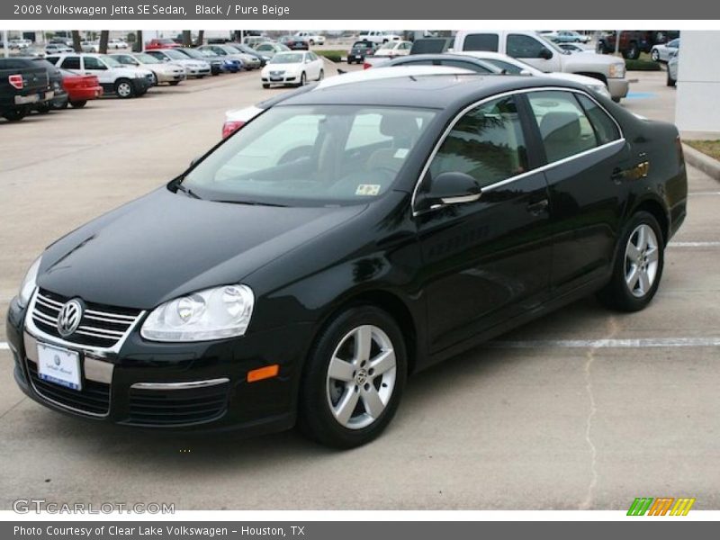 Black / Pure Beige 2008 Volkswagen Jetta SE Sedan