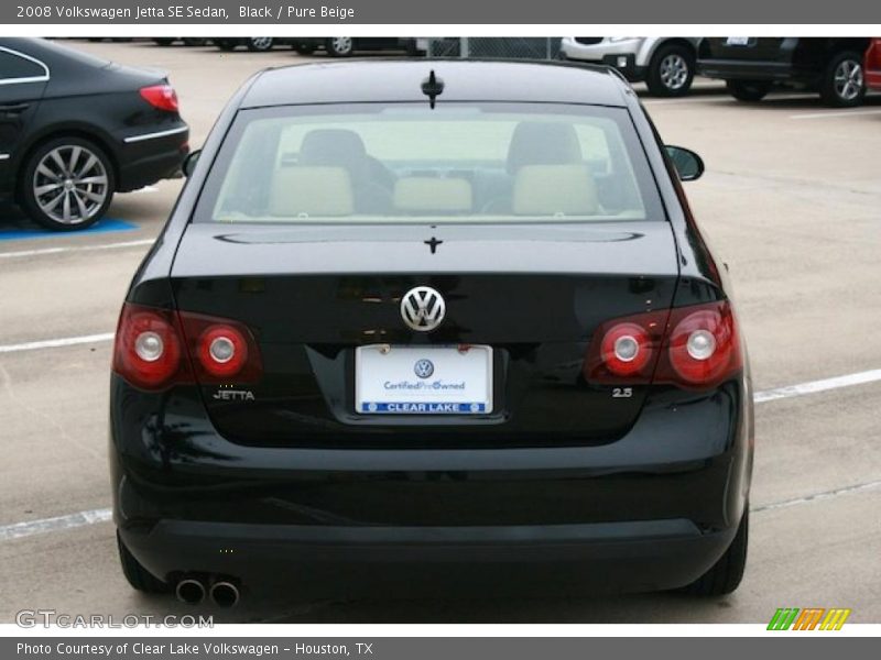 Black / Pure Beige 2008 Volkswagen Jetta SE Sedan