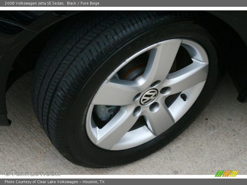Black / Pure Beige 2008 Volkswagen Jetta SE Sedan