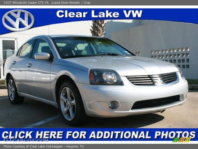 Liquid Silver Metallic / Gray 2007 Mitsubishi Galant GTS V6