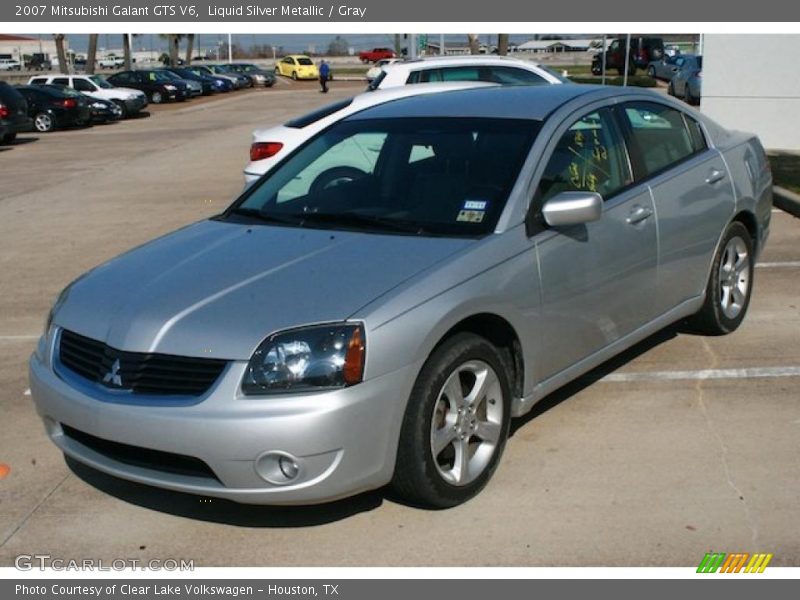 Liquid Silver Metallic / Gray 2007 Mitsubishi Galant GTS V6