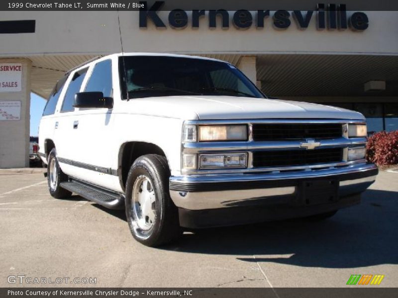 Summit White / Blue 1999 Chevrolet Tahoe LT