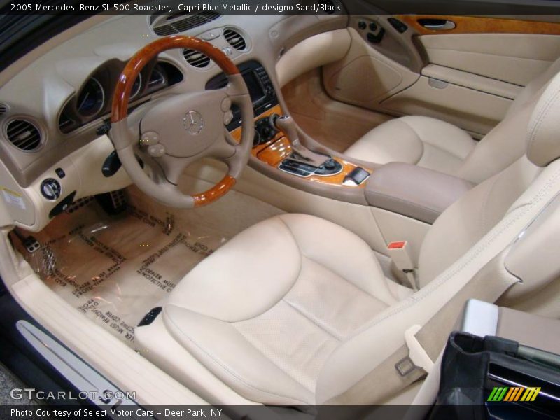 Capri Blue Metallic / designo Sand/Black 2005 Mercedes-Benz SL 500 Roadster
