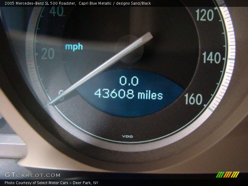 Capri Blue Metallic / designo Sand/Black 2005 Mercedes-Benz SL 500 Roadster