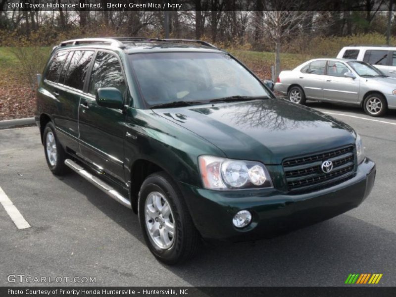 Electric Green Mica / Ivory 2001 Toyota Highlander Limited