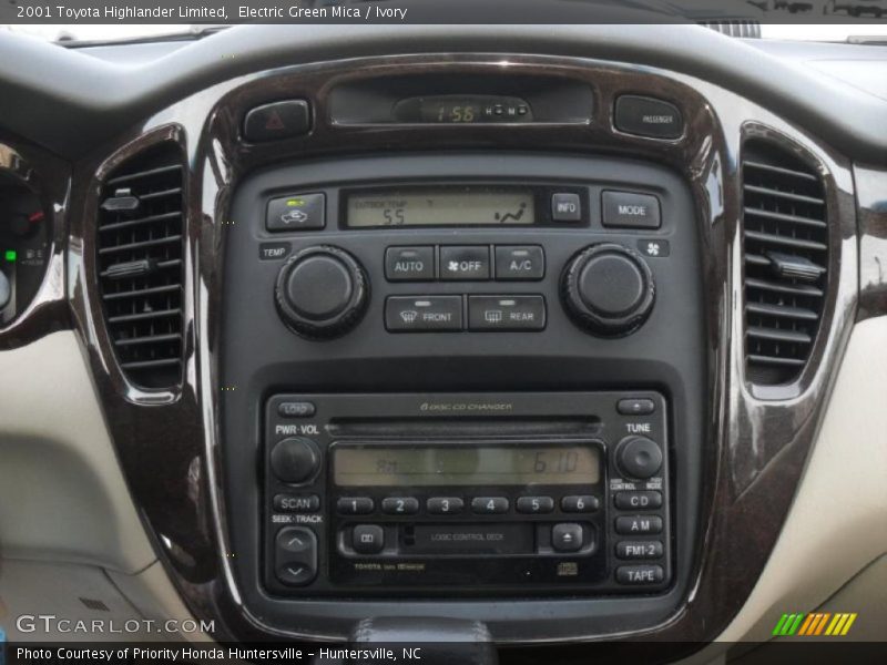 Electric Green Mica / Ivory 2001 Toyota Highlander Limited