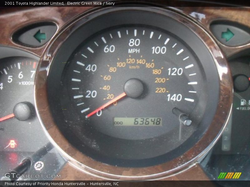 Electric Green Mica / Ivory 2001 Toyota Highlander Limited