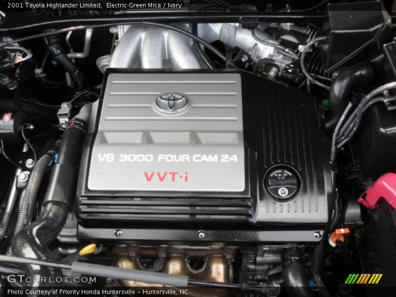 Electric Green Mica / Ivory 2001 Toyota Highlander Limited