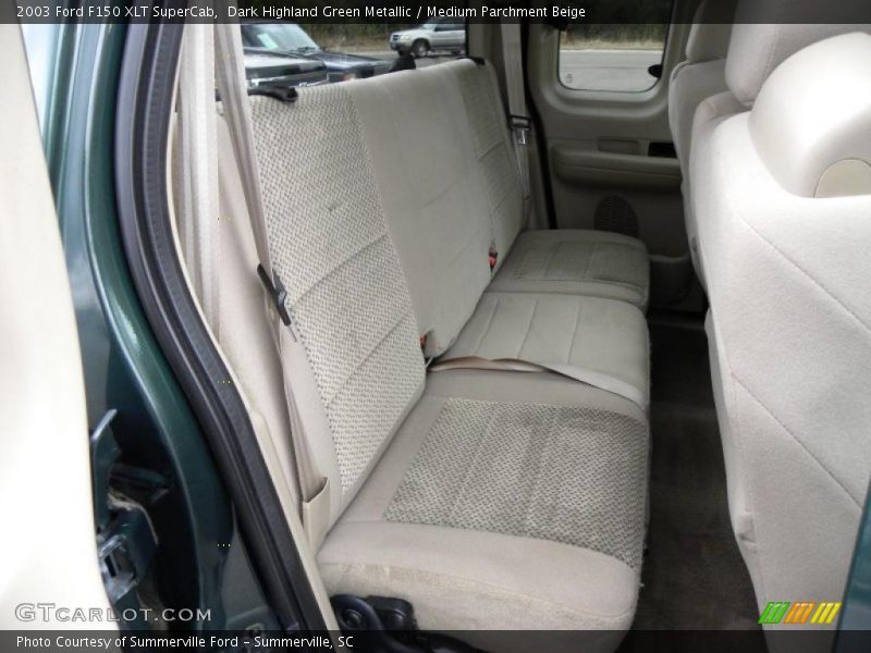 Dark Highland Green Metallic / Medium Parchment Beige 2003 Ford F150 XLT SuperCab