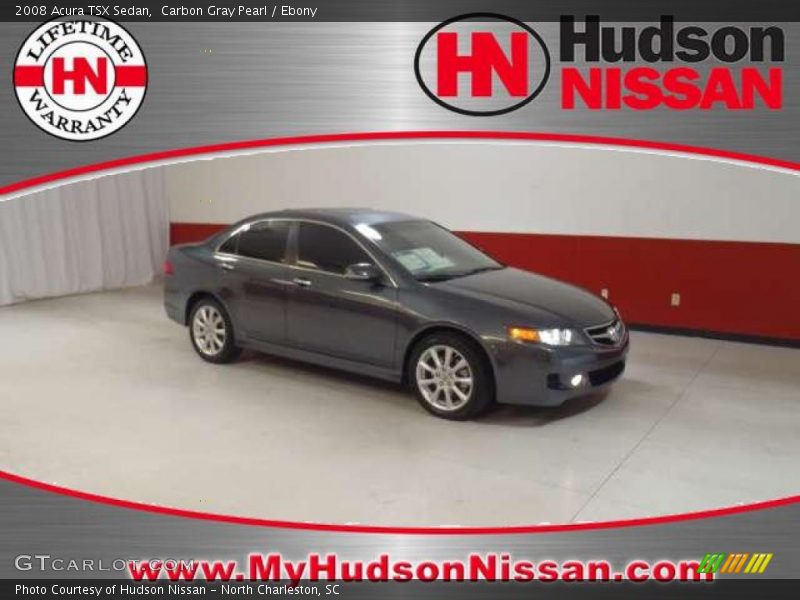 Carbon Gray Pearl / Ebony 2008 Acura TSX Sedan