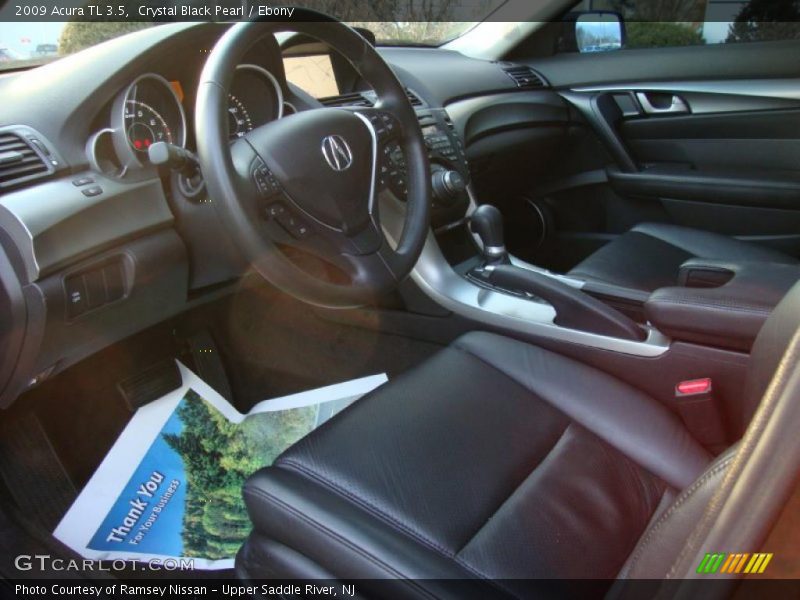 Crystal Black Pearl / Ebony 2009 Acura TL 3.5