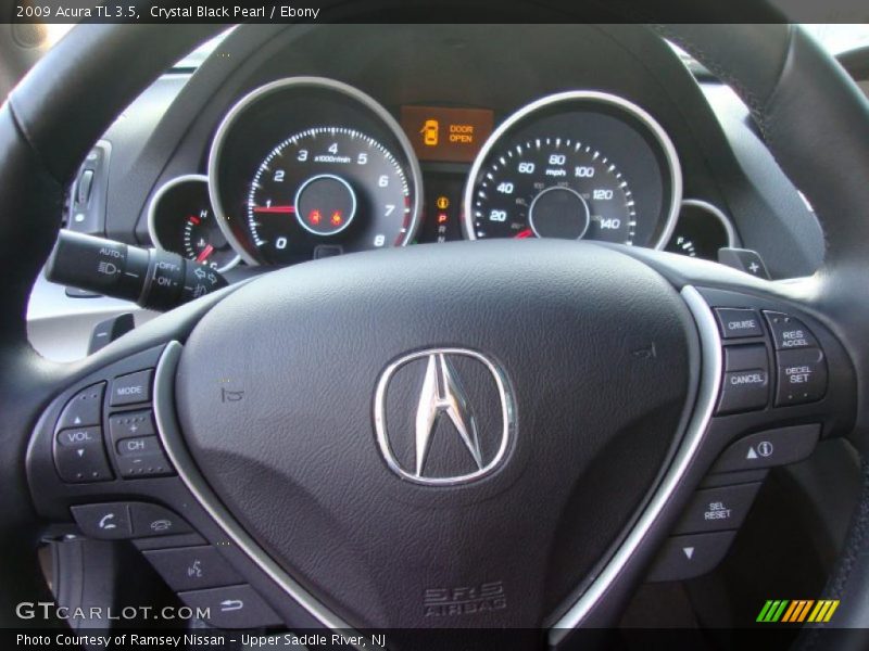 Crystal Black Pearl / Ebony 2009 Acura TL 3.5