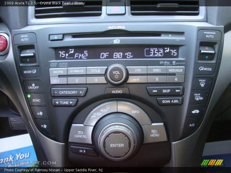 Crystal Black Pearl / Ebony 2009 Acura TL 3.5