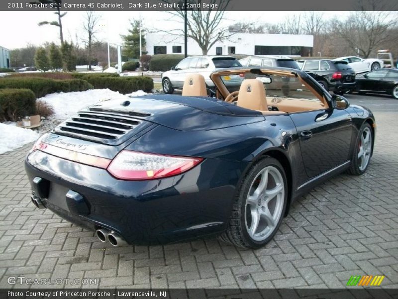 Dark Blue Metallic / Sand Beige 2011 Porsche 911 Carrera 4S Cabriolet