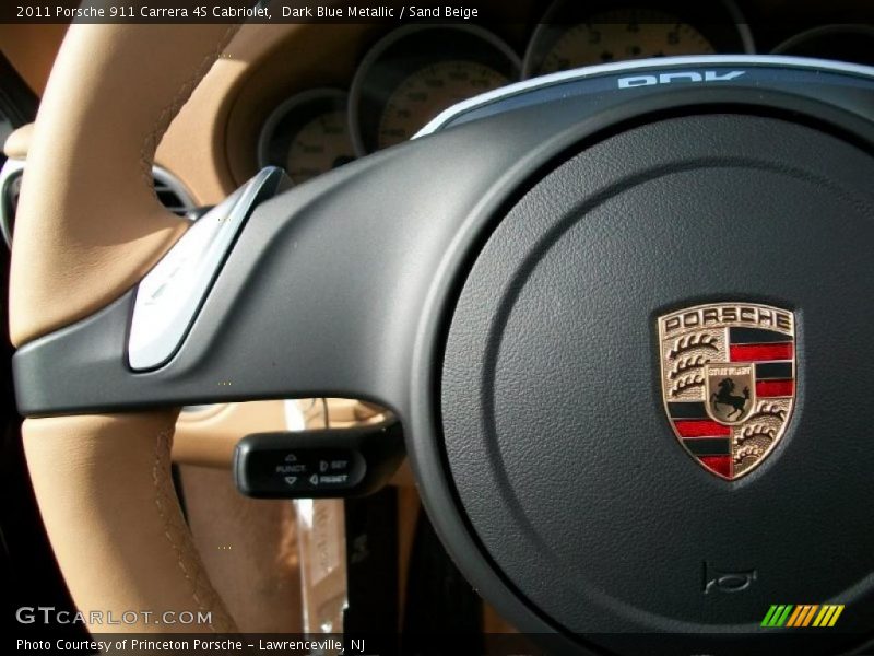 Dark Blue Metallic / Sand Beige 2011 Porsche 911 Carrera 4S Cabriolet