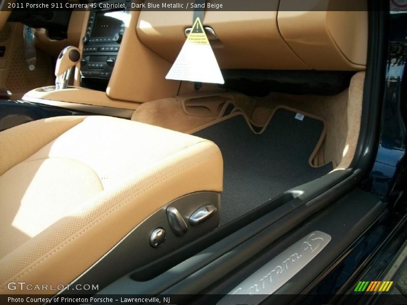 Dark Blue Metallic / Sand Beige 2011 Porsche 911 Carrera 4S Cabriolet