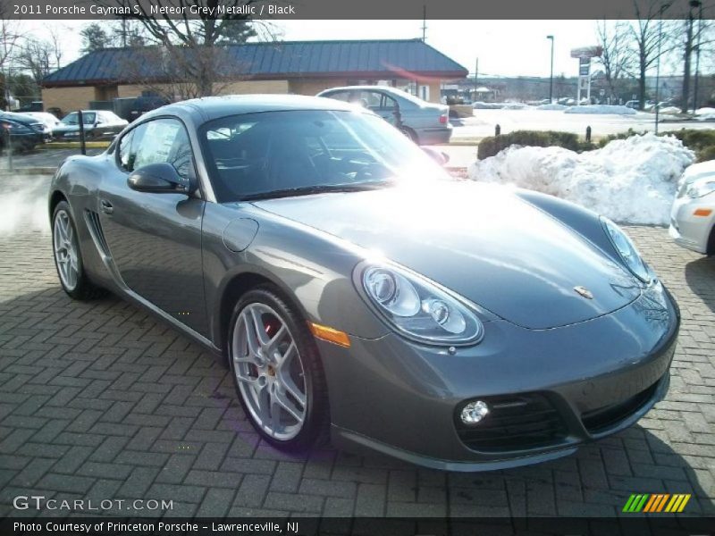 Meteor Grey Metallic / Black 2011 Porsche Cayman S